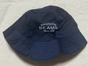 basic&Exciting BEAMS since1976 紺　smart 6月号ブランドアイテム特別付録　BEAMS特製　ロゴ刺繍入りバケットハット　宝島社