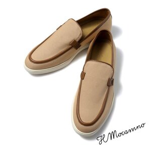 ◆【IL MOCASSINO(イルモカシーノ)/コットンキャンバス×レザースリッポンシューズ(PIETRASANTA)】[ilm2450013-42]