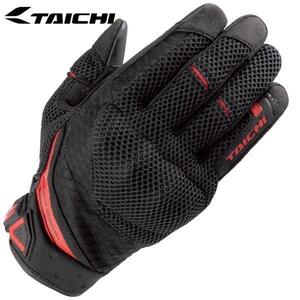 RS TAICHI RSタイチ RST463 ラバーナックル メッシュグローブ カラー:BLACK/RED サイズ:WL