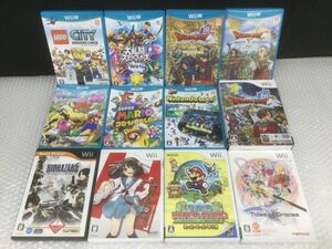 D914-80【WII WIIUゲームソフト12本まとめ】Nintendo/ペーパーマリオ/バイオハザード ダークサイド/涼宮ハルヒの激動/ドラクエ10/レゴ/t