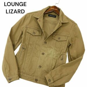 LOUNGE LIZARD ラウンジリザード 通年 ジップポケット★ ストレッチ トラッカー ジャケット Sz.1　メンズ 日本製　C4T02725_3#O