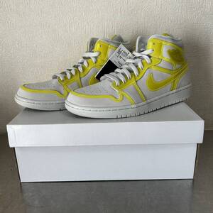 未使用 NIKE AIR JORDAN 1 MID LX OPTI YELLOW ナイキ エアジョーダン1 ミッド オプティ イエロー