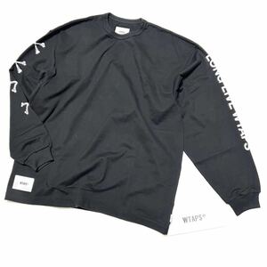 01 新品 WTAPS ダブルタップス クロスボーン ロゴ ロンT LXLXW LS ブラック 長袖 オーバーサイズ W)TAPS Wタップス W-TAPS ロングスリーブ