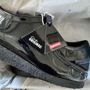 Supreme Clarks Patent Leather Wallabee Black