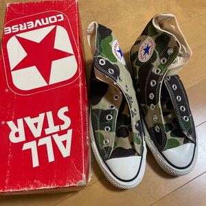 デッドストック converse 83カモ オールスター USA製 ビンテージ オリジナル 80s US7 コンバース 