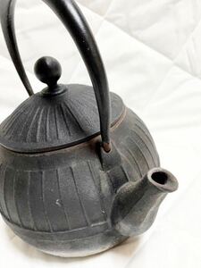 【RA-4】南部鉄器 鉄瓶 茶道具 在名あるが解読不能 /ヤマト80s