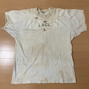 雰囲気系　ボロの美学　vintage L.A.C.C 半袖　半袖Tシャツ ビンテージ 