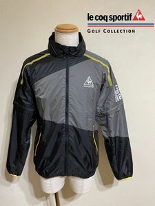 【美品】 le coq sportif golf ルコック ゴルフ ウェア 2WAY ウインド ジャケット トップス サイズL 長袖 黒 QG6342 