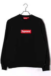 22AW Supreme シュプリーム SIZE:S Box Logo Crewneck ボックスロゴ クルーネック スウェットシャツ Black ブラック /● メンズ