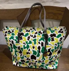 FURLA ソフト迷彩 レザー トートバッグ カモフラージュ