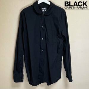 BLACK COMME des GARCONS ブラックコムデギャルソン 丸襟シャツ 黒 サイズ XL
