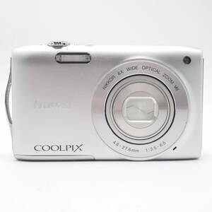 訳あり Nikon ニコン COOLPIX S3300 シルバー コンデジ コンパクトデジタルカメラ #0735