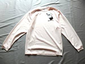 新品◆Quiksilver WAVE LOGO LS ラッシュガード/Tシャツ◆L/PINK◆ロンT/サーフィン/スケートボード/スノーボード/BMX