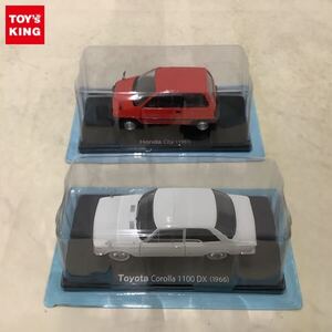 1円〜 アシェット 国産名車コレクション 1/24 ホンダ シティ 1981 トヨタ カローラ 1100 DX 1966