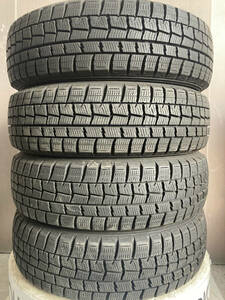 165/65R14 4本 DUNLOP 冬タイヤ中古 バリ溝 タンクルーミーデリカD2ハスラーフレアーなど 手渡し可 札幌 H1084F