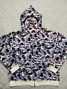 ★size L★　2008 OG Vintage NIGO BAPE SHIZUOKA CAMO　エイプ　べイプ　静岡　店舗限定　シャーク　パーカー　SHARK FULL ZIP HOODIE