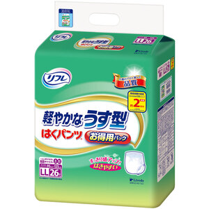 【まとめ買う】[12月25日まで特価]リフレ はくパンツ 軽やかなうす型 お得用パック LLサイズ 26枚入×9個セット