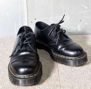 ◎★ 中古★Dr.Martens/ドクターマーチン　3ホールシューズ　レザーシューズ　革靴　プレーントゥ　黒　UK7　25.5㎝　【21084】E3DU