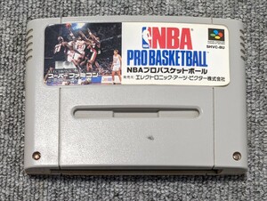 3464【起動確認済み】NBAプロバスケットボール　SFC　端子メンテナンス済み　簡易清掃済み