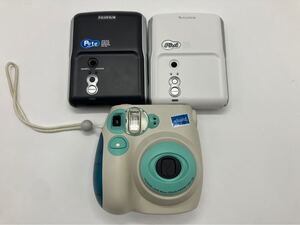 2412161932303 FUJIFILM 富士フィルム instax mini7 モバイルプリンタ×2個 まとめ売り インスタントカメラ カメラ チェキ 現状品 中古