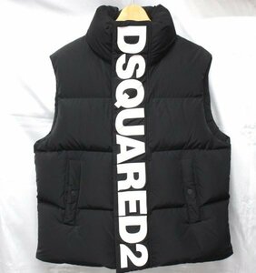 ◆ DSQUARED2 / ディースクエアード ダウンベスト ロゴ ブラック サイズ表記：46 148994