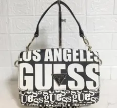 no25469 GUESS ゲス PVC ロゴ柄 ハンド バッグ