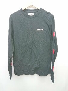 ◇ KIRSH キルシー ロゴマーク プリント カジュアル 長袖 Tシャツ サイズ1 ブラック メンズ P