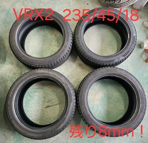 ブリヂストン ブリザック VRX2 235 45 18 18年製 4本とも溝8mm 235/45/18 スタッドレス BS BRIDGESTONE レクサスGS ES カムリ