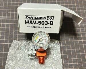 デビルビス ガン手元レギュレーター （ゲージ付） HAV-503-B エアーレギュレーター 圧力計