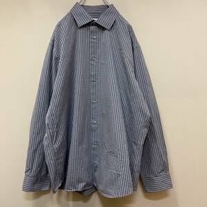 【１円スタート】Calvin Klein 良デザイン チェック柄 長袖シャツ 古着 ヴィンテージ 海外 アメリカ 輸入 【840】