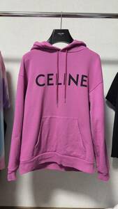 CELINE セリーヌ ロゴフーディー パーカ ピンク LISA 登坂着 hedi slimane