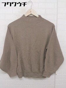 ◇ green label relaxing UNITED ARROWS ハイネック 長袖 ニットセーター ベージュ レディース