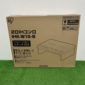 IRIS OYAMA アイリスオーヤマ IHK-W1S-B IH 2口コンロ 家電 調理 器具 取付工事不要 中古 現状品