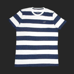 ★SALE★Hollister/ホリスター★ボーダー半袖Tシャツ (Navy/White/XXL)