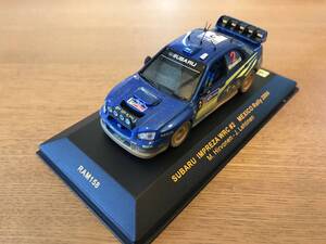 1/43 IXO 【ライトポッド仕様】 スバル・インプレッサ WRC #2 M.ヒルボネン組 メキシコ・ラリー5位 2004