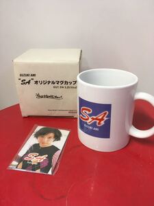 N 食器2】★希少★ 鈴木亜美 鈴木あみ SA オリジナル マグカップ 非売品 グッズ コレクション インテリア メッセージカード付 未使用 現状