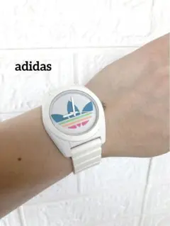 adidas ホワイト×マルチカラー腕時計 ADH2916 アディダス