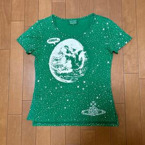 ☆VivienneWestwood Earth &オーブTシャツ/グリーン/2★