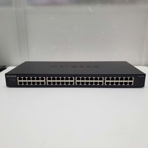 ＠T0716【通電動作確認済み】NETGEAR GS348 ファンレス 48ポート 1000Mbps ギガビットイーサ アンマネージスイッチ