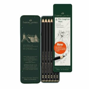 FABER-CASTELL ファーバーカステル PGMセット ピットグラファイトマット鉛筆 (6硬度セット)