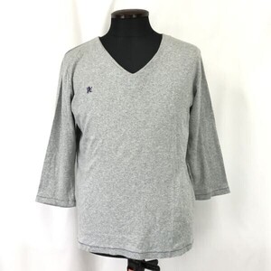 R.NEWBOLD/アールニューボールド★七分袖Tシャツ/カットソー【メンズM/gray/グレー】Vネック/ポールスミス/Tops/Shirts◆BH640