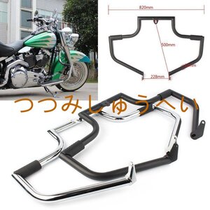 オートバイクラッシュバーエンジンガードプロテクターハーレーダビッドソンFLSTCスプリンガー除くソフテイル遺産クラシックモデル2