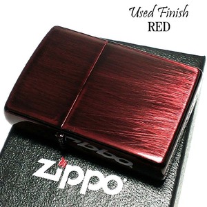 ZIPPO ライター ユーズドペインティング ジッポ ワインレッド かっこいい 赤 Used仕上げ おしゃれ メンズ シンプル ギフト プレゼント