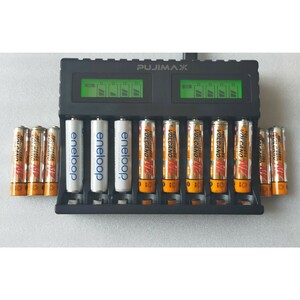 新品 充電器 / 中古 充電池 単四 ×12本 +ジャンク1本 / 単4 単4型 単四型 充電器セット 充電池セット USBチャージャー 8ポート