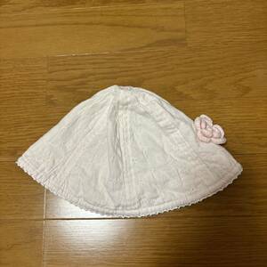 日本ニット中央卸商業組合連合会 花柄 刺繍入りBABY ハット ベビー 50cm