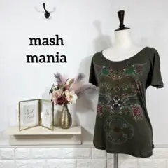 マッシュマニア★　mash mania　Tシャツ　半袖　花柄　カーキ