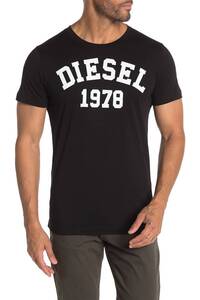 DIESEL ディーゼル 半袖Tシャツ カットソー T-EHM T-SHIRT ブラック Mサイズ(USサイズ) 新品