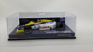 送料300円～ MINICHAMPS 1/43 WILLIAMS HONDA FW10 F1 WINNER EUROPEAN GP 1985 #5 N.MANSELL ウィリアムズ ナイジェル・マンセル