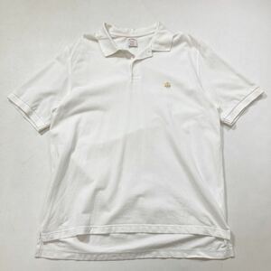 286 Brooks Brothers ブルックスブラザーズ 1818 半袖 ポロシャツ サイズL PERFORMANCE POLO ロゴ刺繍 ORIGINAL FIT ホワイト 白 40625AF