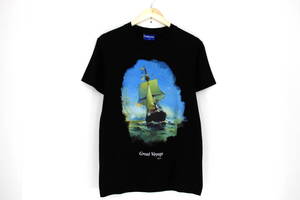 LAFAYETTE Tシャツ ブラック 黒 S GREAT VOYAGE 半袖 ラファイエット